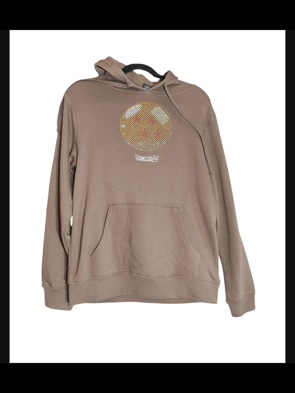 Dragon Ball Men's Brown Hooded Sweatshirt with Graphic